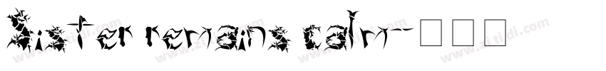 Sister remains calm字体转换
